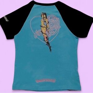 🩵💕 Chrome Hearts ☠️ Deadly Doll 🎨Graphic Tee 👚🪡